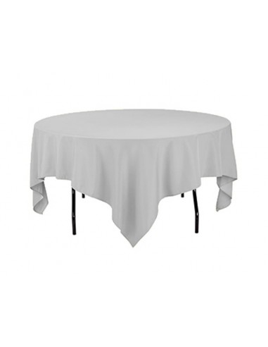 Nappes carrées en coton blanc